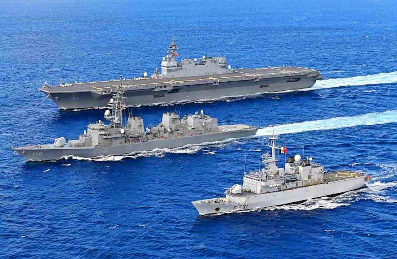 French Navy ships group in Pacific.