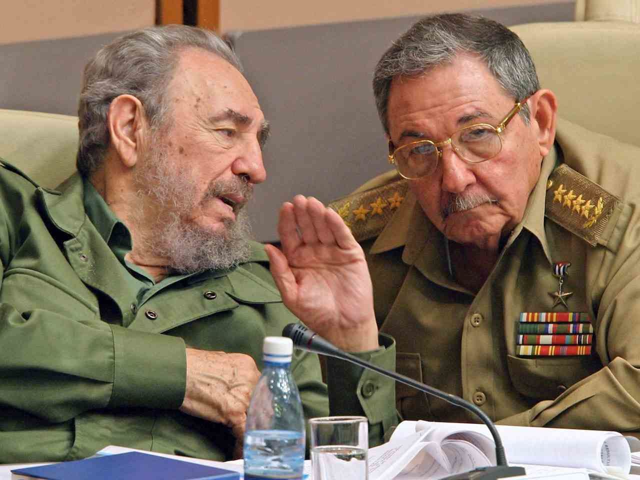 Late Cuban Communist Dictator Fidel Castro with his younger brother Raul. (AFP)