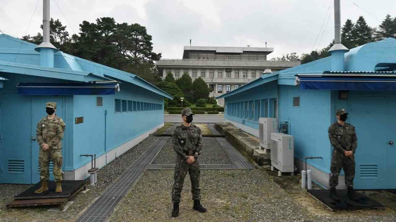 A border guards post at South Korea's border with North.