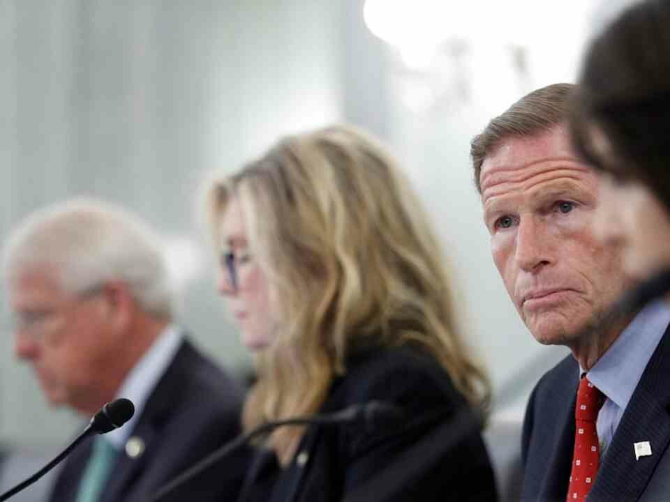 Senator Richard Blumenthal, a Democrat, during the hearing on Facebook As A Harm To The Teenagers.