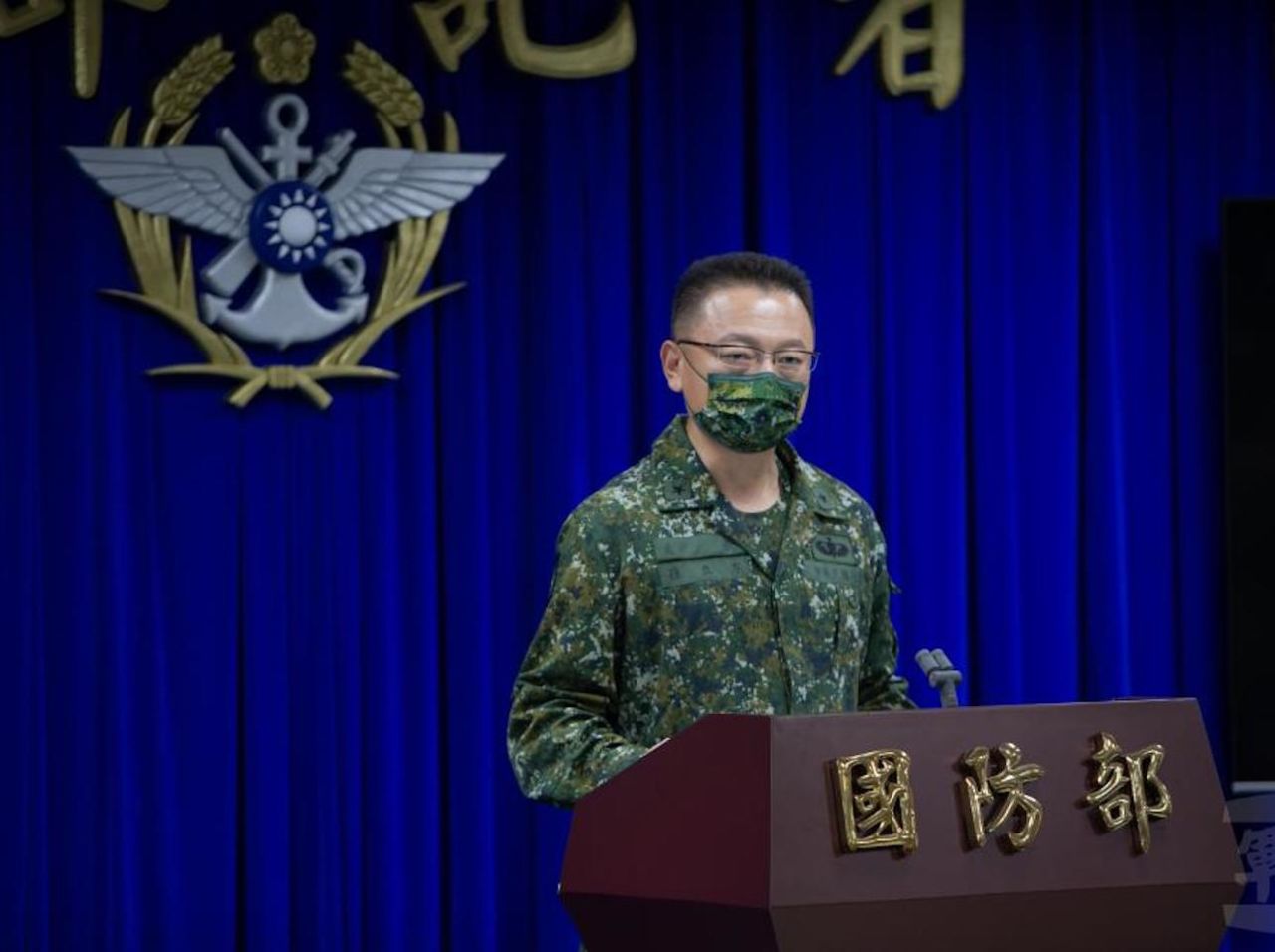 Taiwan's Lieutenant General Yan Youxian, Deputy Chief of the Intelligence Division during the Defence Ministry press conference on August 8, 2022.
